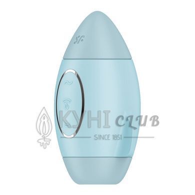 Вакуумний стимулятор з вібрацією Satisfyer Mission Control Blue, 2 незалежні мотори 106991 фото