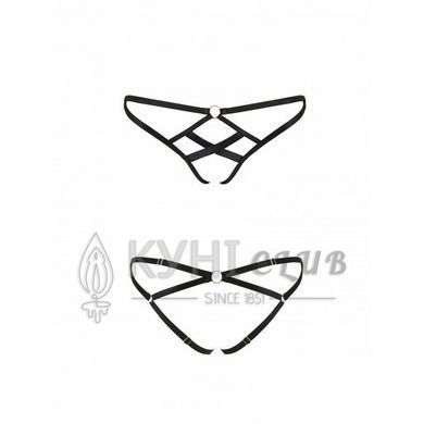 Трусики из стреп NICKY THONG black L/XL - Passion Exclusive 101813 фото