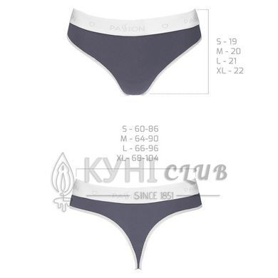 Спортивные трусики-стринги Passion PS007 PANTIES dark grey, size L 102242 фото
