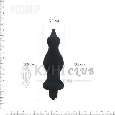 Анальна пробка з вібрацією Adrien Lastic Bullet Amuse Black, макс. діаметр 3,9 см 101370 фото