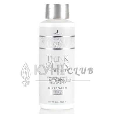 Пудра для догляду за іграшками Sensuva Think Clean Thoughts Toy Powder (56 г) 102358 фото