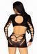 Безшовна мінісукня Leg Avenue Long sleeve cut out mini dress One size Black 106558 фото 2