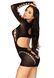 Безшовна мінісукня Leg Avenue Long sleeve cut out mini dress One size Black 106558 фото 3