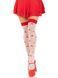 Панчохи Leg Avenue Polka Dot Mushroom Thigh Highs, One Size, біло-червоні, на резинці, малюнок &mdash; гри 110077 фото 3