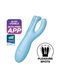 Кліторальний смарт вібратор Satisfyer Threesome 4 Blue з трьома пальчиками 104044 фото 1