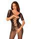 Сітчастий бодістокінг з квітковим малюнком Obsessive Bodystocking F238 S/M/L, black, з доступом, імі 105669 фото 1