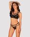 Эротический комплект под латекс со стрепами Obsessive Bagirela 2-pcs set L/XL, черный, под леопард, 105204 фото 1