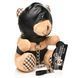 Плюшевый медвежонок HOODED Teddy Bear БДСМ в кожаном капюшоне с поводком, 23x16x12 см 107833 фото 2