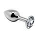 Металева анальна пробка з кристалом Alive Mini Metal Butt Plug White L 103934 фото 1