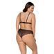 Комплект білизни Passion AMBERLY SET 6XL/7XL black, ліф, трусики бразиліана, люрексова нитка 104968 фото 2