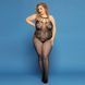 Сітчастий бодістокінг JSY &laquo;Відверта Мадлен&raquo; Plus Size, Black, імітація боді, мереживо, доступ 106435 фото 4