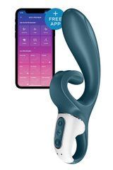 Смарт вібратор-кролик Satisfyer Hug Me Bluegrey, 2 мотори, діаметр 4,2см, широка кліторальна частина 104255 фото