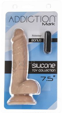 Реалистичный фаллоимитатор на присоске ADDICTION &mdash; Mark 7,5&Prime; Dildo With Balls, Beige 103476 фото