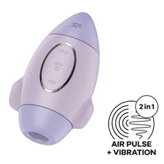 Вакуумний стимулятор з вібрацією Satisfyer Mission Control Violet, 2 незалежні мотори 106992 фото