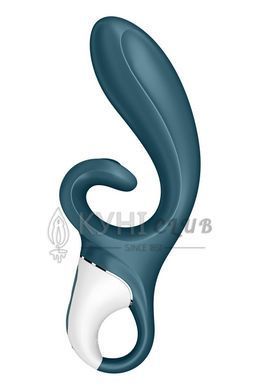 Смарт вібратор-кролик Satisfyer Hug Me Bluegrey, 2 мотори, діаметр 4,2см, широка кліторальна частина 104255 фото