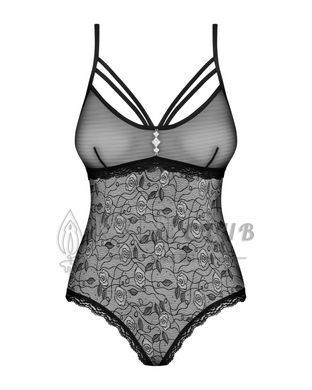 Кружевное боди с доступом 818-TED-1 teddy L/XL, черное 105154 фото