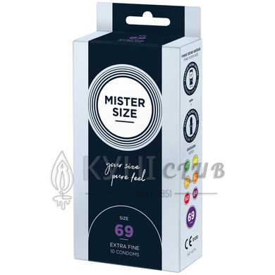 Презервативи Mister Size - pure feel - 69 (10 condoms), товщина 0,05 мм 105962 фото