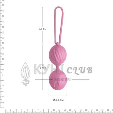 Вагінальні кульки Adrien Lastic Geisha Lastic Balls Mini Pink (S), діаметр 3,4 см, маса 85 г 101377 фото