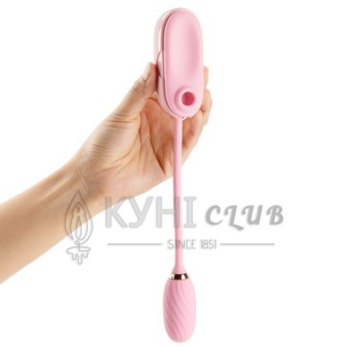 Вакуумный клиторальный стимулятор Otouch Louis Vibrate Pink с виброяйцом, в кейсе 107422 фото