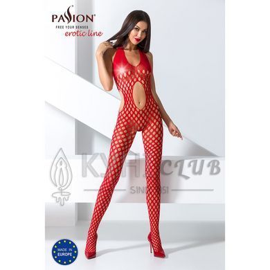 Сексуальний бодістокінг Passion BS065 One Size, Red, комбінезон, велика сітка 100764 фото