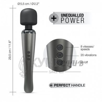 Мощный вибромассажер Dorcel MEGAWAND Chrome Silver водонепроницаемый, перезаряжаемый, 160 режимов 103427 фото