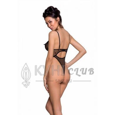 Еротичний боді з малюнком Passion LOVELIA BODY L/XL, black 102613 фото