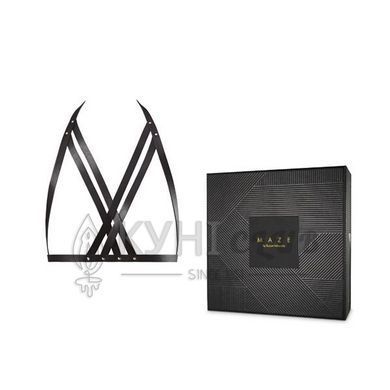 Портупея Bijoux Indiscrets MAZE &mdash; Halter Bra Harness Black 108840 фото