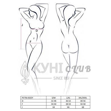 Боди-монокини с глубоким декольте PETRA BODY black L/XL &mdash; Passion Exclusive 101049 фото
