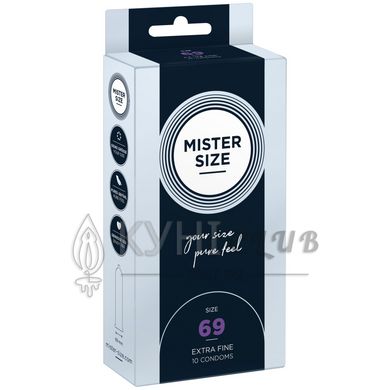 Презервативи Mister Size - pure feel - 69 (10 condoms), товщина 0,05 мм 105962 фото