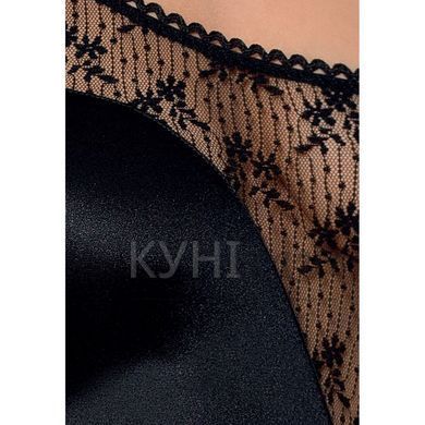 Боди-монокини с глубоким декольте PETRA BODY black L/XL &mdash; Passion Exclusive 101049 фото