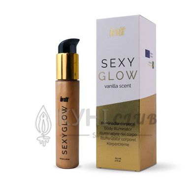 Крем-шимер для тіла Intt Sexy Glow (60 мл) з олією ши та ароматом ванілі, сяйна засмагла шкіра 105105 фото