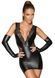 Платье с мокрым эффектом Noir Handmade F212 Powerwetlook and lace minidress, XL 108074 фото 1