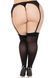 Панчохи Leg Avenue Lace top opaque thigh highs, 1X/2X, чорні, напівпрозорі, мереживна резинка 110120 фото 2