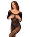 Сетчатый бодистокинг с имитацией подвязок Obsessive Bodystocking G329 S/M/L, black, с доступом 105670 фото 1