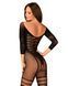 Сетчатый бодистокинг с имитацией подвязок Obsessive Bodystocking G329 S/M/L, black, с доступом 105670 фото 2