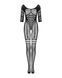 Сетчатый бодистокинг с имитацией подвязок Obsessive Bodystocking G329 S/M/L, black, с доступом 105670 фото 3