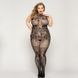 Мереживний бодістокінг JSY &laquo;Гаряча Хейлі&raquo; Plus Size, Black, халтер, імітація панчіх, відкритий досту 106436 фото 1