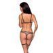 Еротичний комплект спідньої білизни Passion GABI SET S/M beige, трусики з гартерами 106307 фото 2