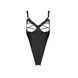 Боді з екошкіри Passion CELINE BODY L/XL, black, з доступом, відкритий 104365 фото 5