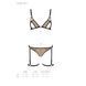 Еротичний комплект спідньої білизни Passion GABI SET S/M beige, трусики з гартерами 106307 фото 5