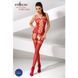 Бодістокінг Passion BS054 red, комбінезон, імітація панчіх, відкритий животик 109432 фото 2