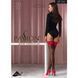 Панчохи Passion ST120 1/2 black-red, на ажурній силіконовій резинці, з вишуканим декором та люре 103686 фото 5