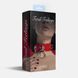 Ошейник для фиксации из натуральной кожи Feral Feelings - D-Rings Red 107445 фото 2