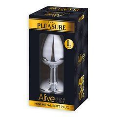 Металева анальна пробка з кристалом Alive Mini Metal Butt Plug Blue L 103936 фото