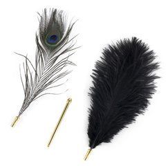 Лоскітка LOCKINK SEVANDA Natural Peacock Flirting Feather Tickler, пір&rsquo;я павича та страуса 110054 фото