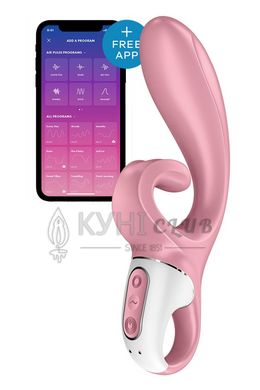 Смартвібратор-кролик Satisfyer Hug Me Pink, 2 мотори, діаметр 4,2см, широка кліторальна частина 104256 фото