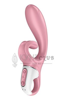 Смартвібратор-кролик Satisfyer Hug Me Pink, 2 мотори, діаметр 4,2см, широка кліторальна частина 104256 фото