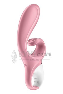 Смарт вибратор кролик Satisfyer Hug Me Pink, 2 мотора, диаметр 4,2см, широкая клиторальная часть 104256 фото