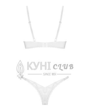 Комплект Obsessive Alissium 2-pcs set, XS/S, кружево, лиф с мягкой чашкой, трусики танга 109658 фото