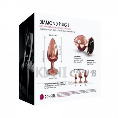 Металлическая анальная пробка с украшением в виде кристалла Dorcel - Diamond Plug L 103428 фото